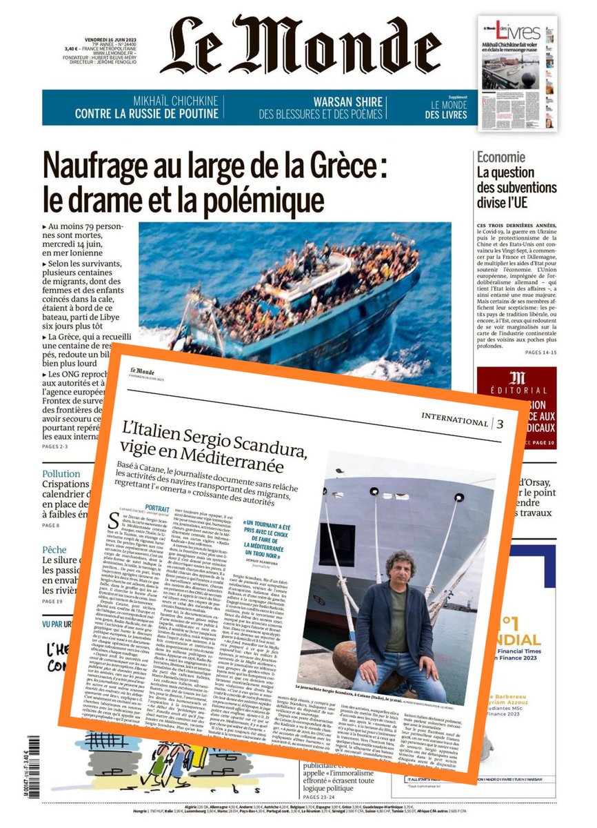 Oggi trovate il qui cronista a pagina 3 di Le Monde in un 'ritratto' a firma di Allan Kaval.

Può essere letto qui
lemonde.fr/international/…

.. oppure ascoltato in podcast, in una buona parte, nella Rassegna Stampa Estera curata da David Carretta
radioradicale.it/scheda/701189/…

(segue🧵)