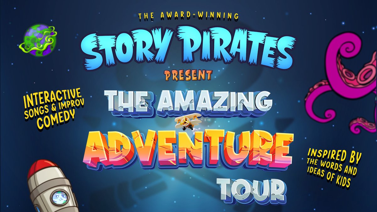 hudiburgcenter's tweet photo. 🌌 NEW SHOW ALERT! 🌌

Get ready for @StoryPirates, featuring fan-favorite songs from the multi-award winning and improvised sketch comedy podcast based on ideas from kids in the audience!

📅 October 3, 2023
🎟️ Tickets available next Friday! https://t.co/BIDo1XBCK3