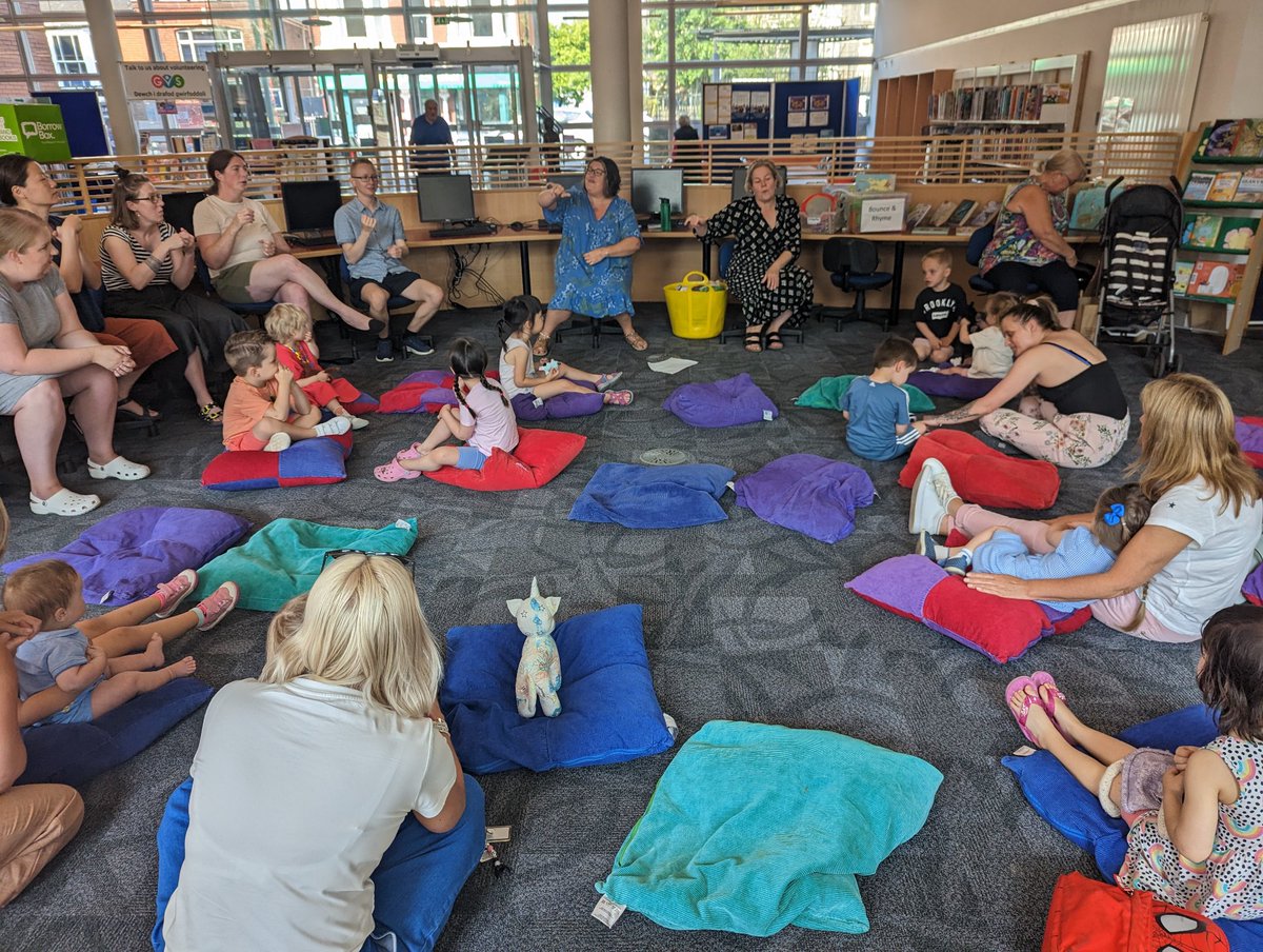 highstreetps's tweet photo. Amser canu yn y llyfrgell heddiw! Song time in the library today! 🎶📖
We have the right to play and relax and engage in enriching activities and we did just that today 🥰 (Article 31) #hspsNurs
#UNICEF #UNCRC #Reading #BarryLibrary #RhymeandSign https://t.co/D4Ewm722Hw