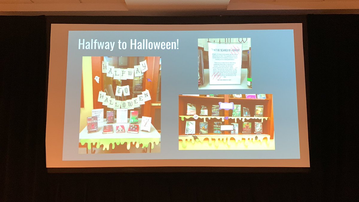 RAforAll's tweet image. My favorite. Celebrating HALFWAY TO HALLOWEEN in April. Also this who thread is clearly #HorrorForLibraries gold!