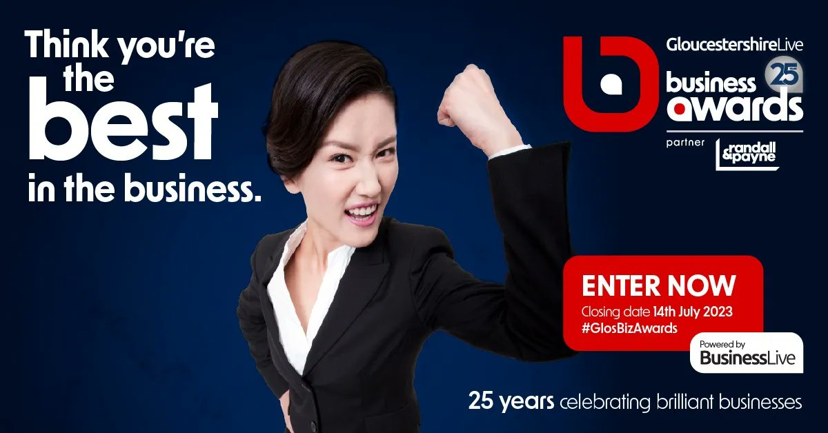 Just 4 weeks to go until the deadline for entries in to the @glosliveonline Business Awards! You have until Friday 14 July to submit your applications. #GlosBiz

What are you waiting for?

See all the categories and to enter visit: buff.ly/3ow840E