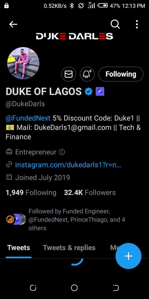@DukeDarls @FundedNext Done boss

Hope I get this.... I've been on this hustle since 2021 but funding has always been my issue