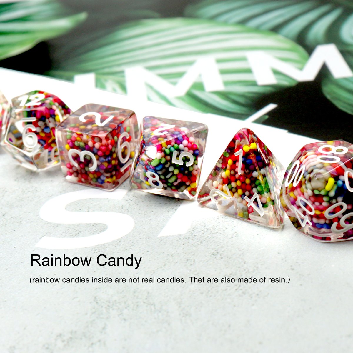 haxtecgame's tweet photo. Another 🌈rainbow dice for Pride Month. Rainbow candy resin dnd dice set. Now available on our site. 
.
.
#haxtecdice #diceset #dnddice #rainbowdice #dnddiceset #dungeonsanddragonsdice #rpgdice #ttrpgdice #ttrpg #resindice #fooddice #resindiceset #dicecollection #diceporn https://t.co/MZ6wjFeZdG
