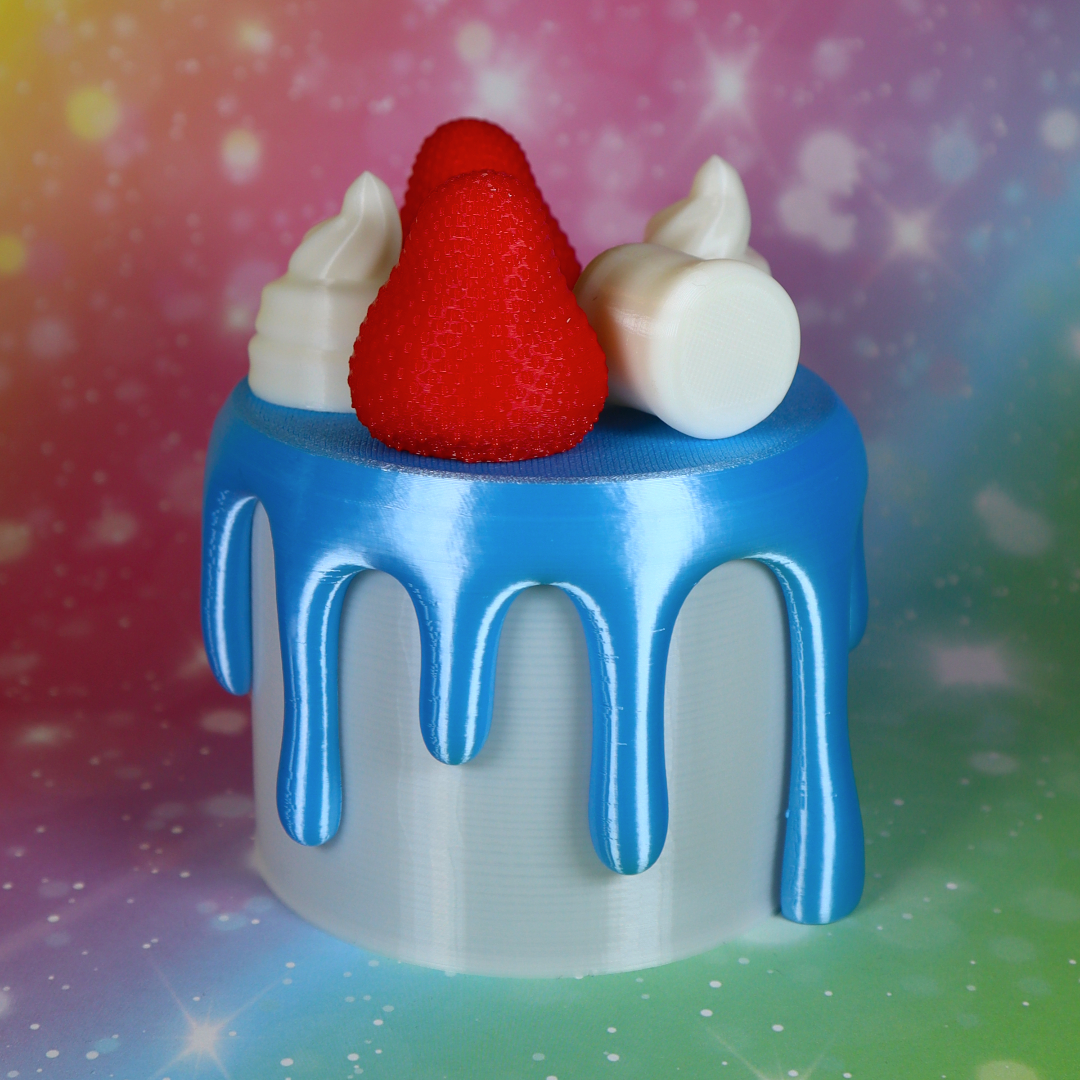 ClarasArtworks's tweet photo. Delicious Decorative #Cake Box 🎂 
#3dprinted #yummy #3dmodel #3ddruck #DIY 

🎂 Model: @printablescom 492206 designed by @Randomizy3D 
🎂 3D printer: @snapmaker 2
🎂 Filament: @AzureFilm3D Silk Sky blue PLA,
 @anycubic3dprint red PLA and white PLA https://t.co/284vSTc1Z9