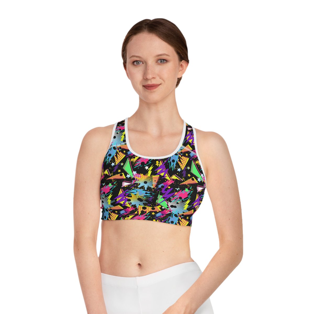 RetroKingUSA's tweet photo. Excited to share the latest addition to my #etsy shop: Retro 80's Blast Sports Bra, Stand Out with Bright Colors and Bold Shapes, Trendy activewear, Bold dynamic, Iconic era, Confident workout. https://t.co/406LEoBZr5 #brightcolors #vibrantdesign #standoutinacrowd #fas https://t.co/cY1dfqYXTa