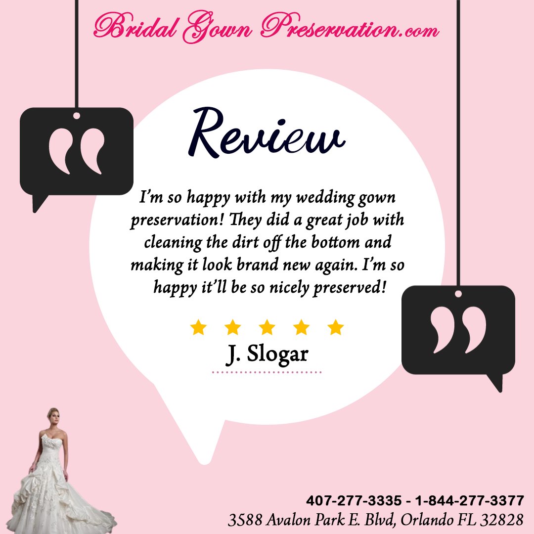 We specialize in #weddingdressrestoration, cleaning, and preservation with a focus on exceptional client satisfaction. Here's a glowing review from a delighted client, showcasing our commitment to excellence.
bridalgownpreservation.com

#HayleyPaige #MarrieSottero #DavidsBridal