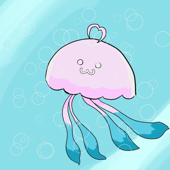 「air bubble jellyfish」 illustration images(Latest)