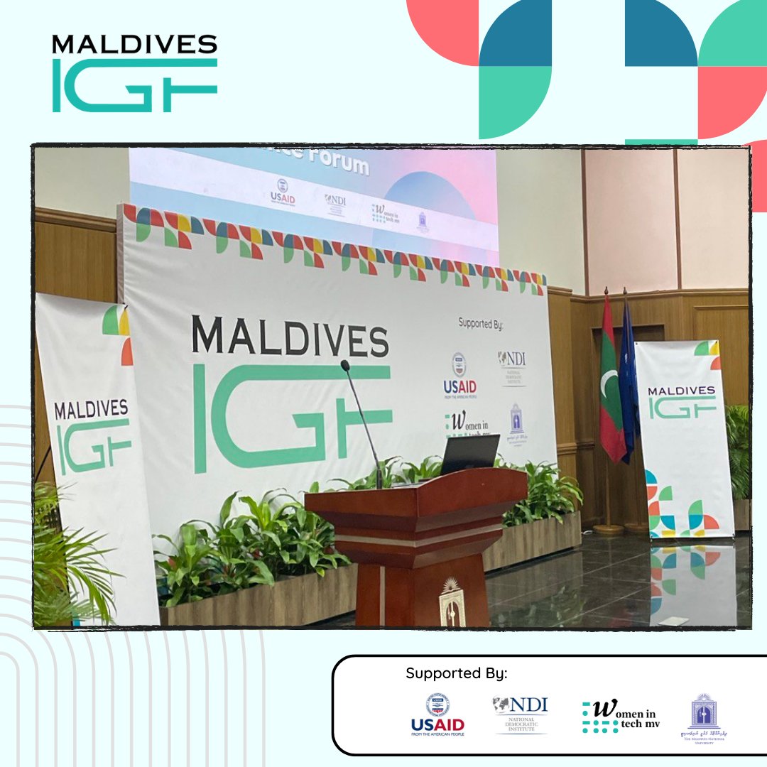 Igfmv's tweet photo. We have officially begun the first Maldives Internet Governance forum 🎉 Head over to Maldives National University Main Campus Auditorium to be a part of the discussions or join us on the youtube live at https://t.co/BzJBY6YiPC

#MVIGF23 #MVIGF2023 https://t.co/hdbwDVACTT