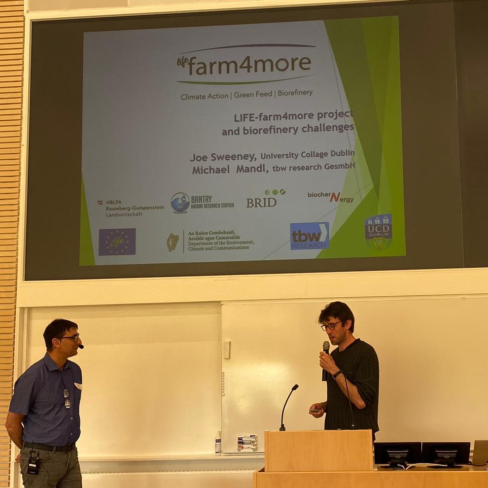 farm4more's tweet photo. We were delighted to attend and present #F4M set of climate mitigating solutions using grass silage and alternative products, at the @GoGrassEU - #GreenBiorefinery  
"Really enjoyed being involved at this event"

@LIFEprogramme  @Dept_ECC
#climatemitigation #EUFundedResearch https://t.co/FFh2mnPSiV