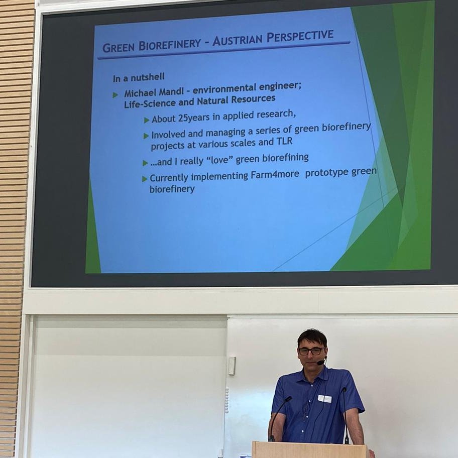 farm4more's tweet photo. We were delighted to attend and present #F4M set of climate mitigating solutions using grass silage and alternative products, at the @GoGrassEU - #GreenBiorefinery  
"Really enjoyed being involved at this event"

@LIFEprogramme  @Dept_ECC
#climatemitigation #EUFundedResearch https://t.co/FFh2mnPSiV