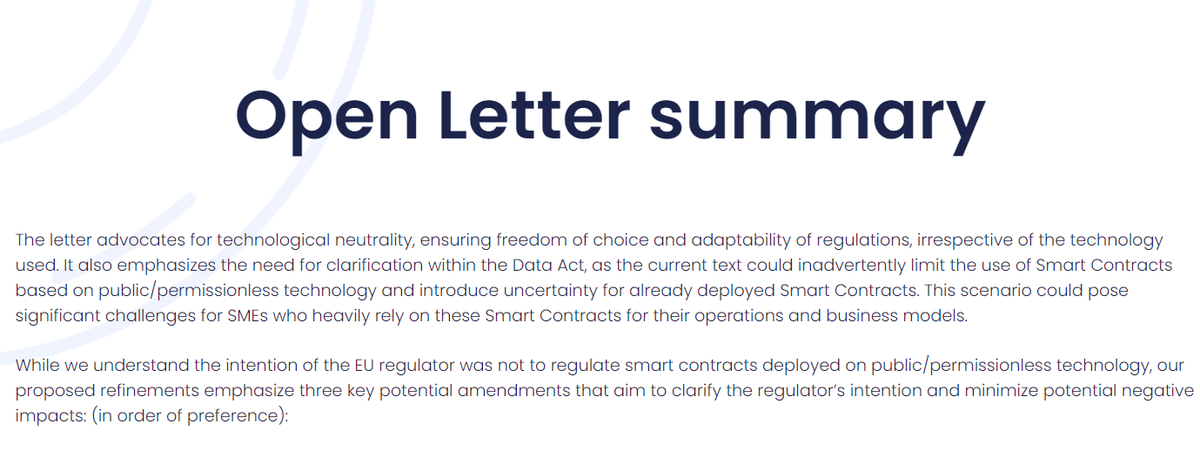 As the #EUDataAct negotiations near conclusion, the blockchain industry unites, urging regulators to address their concerns since the current wording poses real risks. @EuCInitiative @BlockchainforEU @EUBLASORG @DigitalDcgg @INATBA_org

➡️Join us here: …