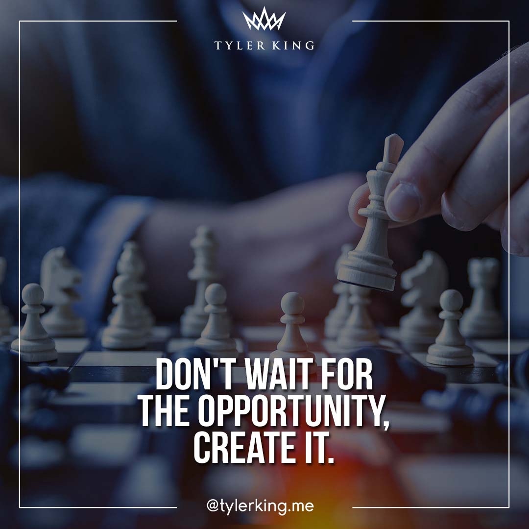 tylerking_me's tweet photo. "Don’t wait for the opportunity. Create it”

Hashtags:

#tylerking #entrepreneur #motivation #success #inspiration #money #lifestyle #mindset #entrepreneurship #love #business #goals #quote #tyler #king https://t.co/LXt5NFmysU