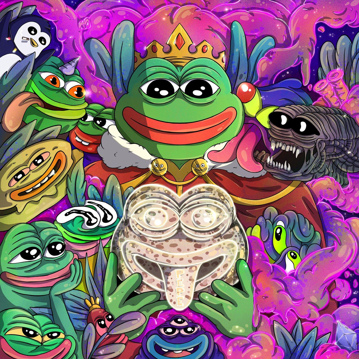 "Long Live The King 🐸”
has been listed on <a href="/foundation/">Foundation 🌐</a> for 0.2023 ETH

foundation.app/@denkur/epep/67

Retweet and likes are greatly appreciated. 🙏💚

#NFT #NFTdrop 

Thank you 🐸👑