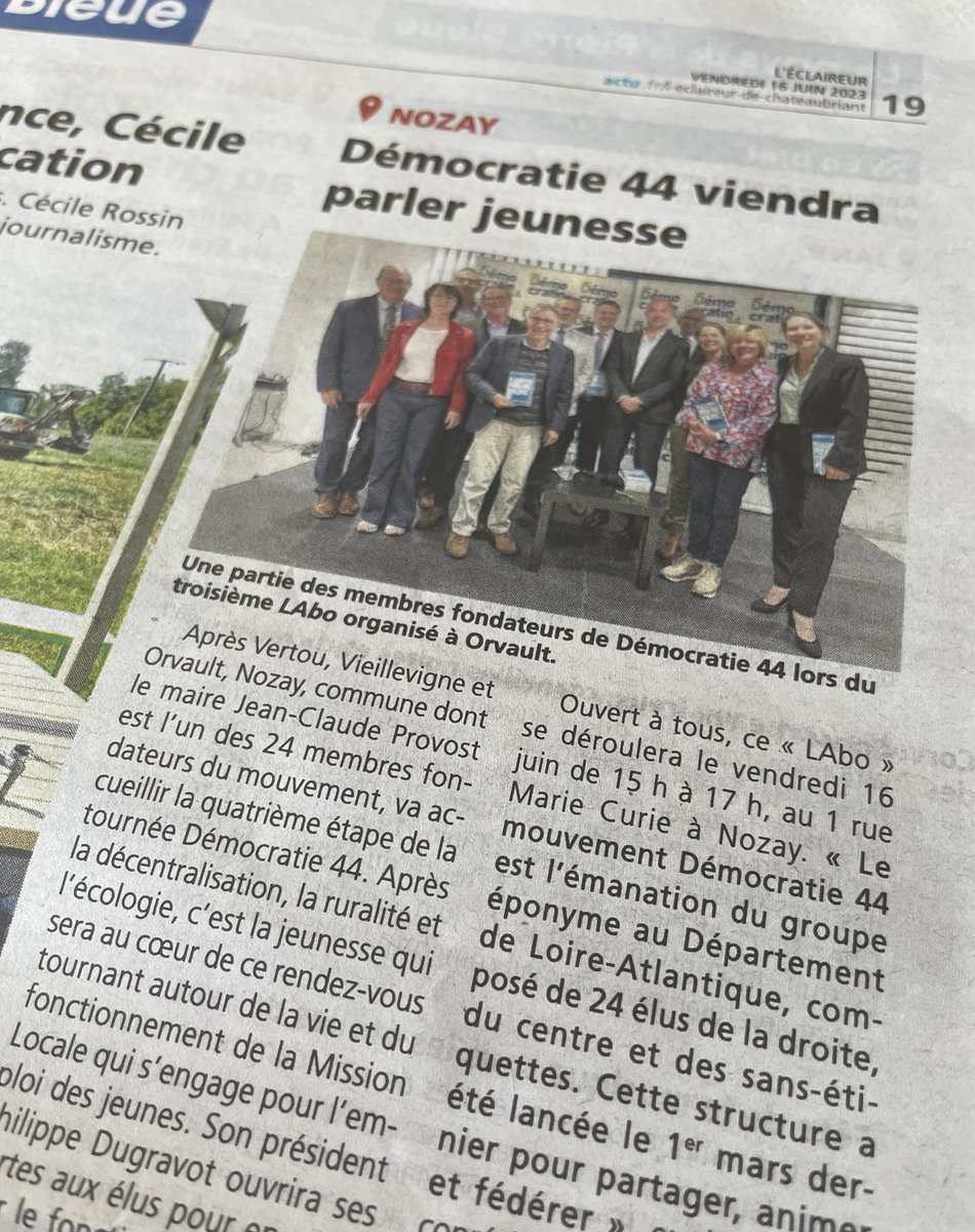 democratie44's tweet photo. #LÉclaireur : Démocratie 44 vient parler jeunesse 
H-2 avant notre 4è #LAbo à #Nozay ! « Vis ma vie d’élu » au cœur d’une Mission Locale avec Philippe Dugravot Président des antennes Nord-Atlantique (4 Communautés de Communes). 
👉🏻A suivre en live sur le Facebook #democratie44 https://t.co/sqzAi4odiq