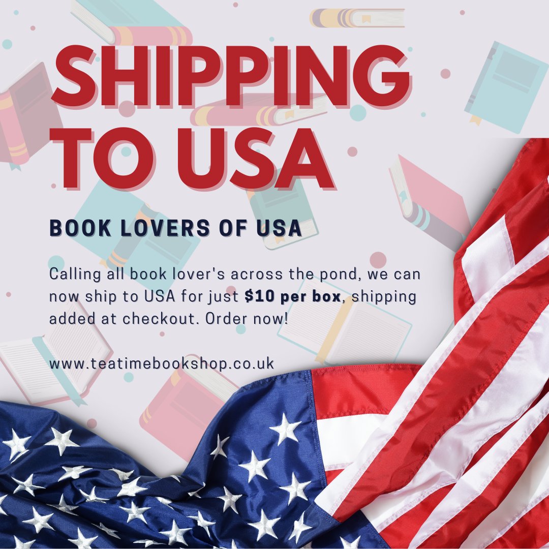 teatimebookshop's tweet photo. 🇺🇸 We're excited to announce that we're now shipping to USA book lovers! 🤩 Get ready to fill your bookshelves with the best book boxes 📚✨ 🇺🇸

#booklover #readersunite #USAshipping #USA https://t.co/8Bgi5lbZKp https://t.co/iytLGXQuYg
