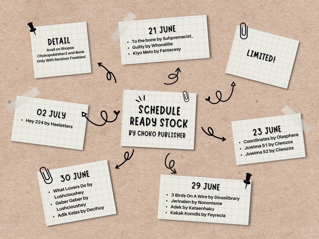 [ 📌 READY STOCK SCHEDULE BY CHOKO PUBLISHER ]

Judul mana yang paling kamu nantikaan? 🥳