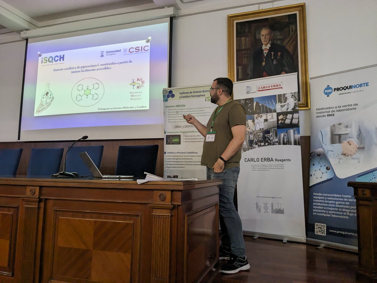 ISQCH (CSIC-UNIZAR) (@isqch) on Twitter photo <a href="/LuisMTarifa/">Luis Tarifa</a> from the <a href="/Tejel_Armoin/">Cristina Tejel</a> & <a href="/atinageer/">Ana M. Geer</a> group discusses his interesting results on the catalytic synthesis of C-substituted piperazines. Thank you Luis!
@AragonCsic <a href="/CSIC/">CSIC</a> <a href="/Ciencias_Unizar/">Ciencias_Unizar</a> <a href="/unizar/">Universidad Zaragoza</a> <a href="/LuisMTarifa/">Luis Tarifa</a> from the <a href="/Tejel_Armoin/">Cristina Tejel</a> & <a href="/atinageer/">Ana M. Geer</a> group discusses his interesting results on the catalytic synthesis of C-substituted piperazines. Thank you Luis!
@AragonCsic <a href="/CSIC/">CSIC</a> <a href="/Ciencias_Unizar/">Ciencias_Unizar</a> <a href="/unizar/">Universidad Zaragoza</a>
