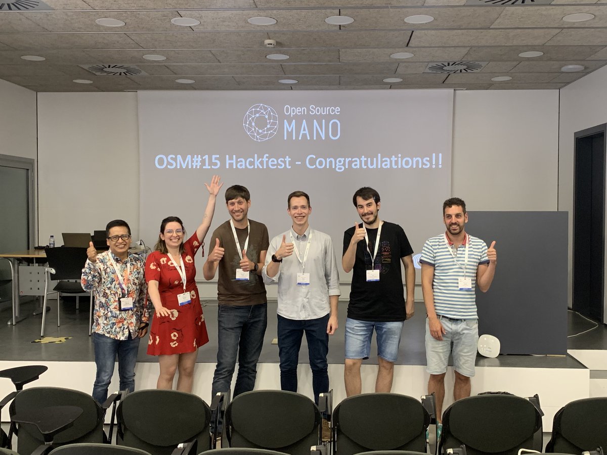 OpenSourceMANO's tweet image. Congratulations to our amazing challengers for their achievements at #OSMhackfest this week!! YOU make #OSM awesome 😎 See you all again in London 🇬🇧 in November 
osm.etsi.org/wikipub/index.… #OpenSource #orchestration #community @ETSI_STANDARDS