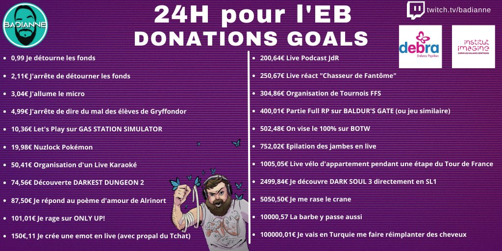 badianne_'s tweet photo. On a bien travaillé avec le tchat ce matin ! Du coup, voici mes donations GOAL pour les 24H pour l'EB qui commence ce soir à 19h! Evènement pour
@DebraFrance et @InstitutImagine !

(et oui, y'a plein de centimes... idée du tchat... désolé) https://t.co/jEQdy6E1u9