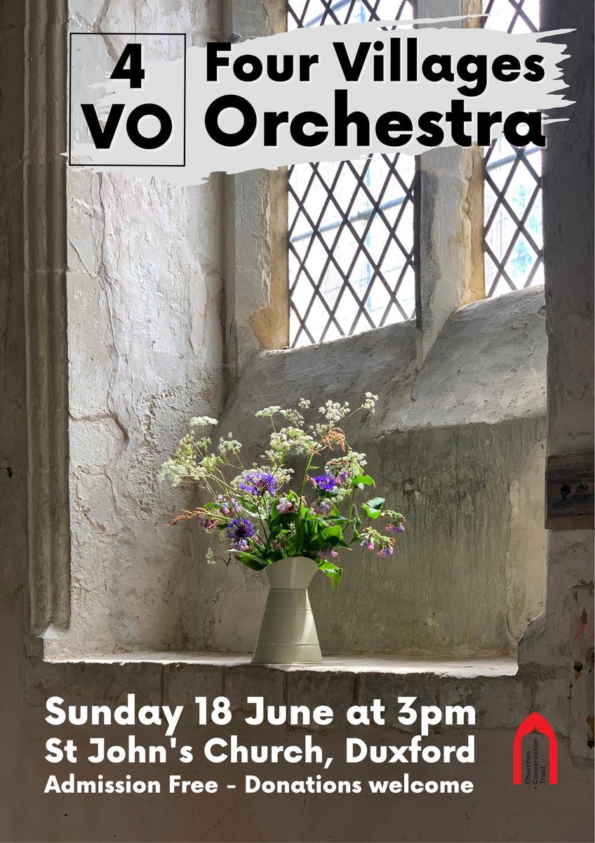 DuxfordStJohns's tweet photo. Do you want the good news or the bad news? The good news is that Sunday's concert at 3pm is an hour of great music with the 4VO! The bad news is that we won't make £50,000 needed for essential maintenance at St John's. All ideas and lottery wins welcome. https://t.co/uWHkwfFf7h