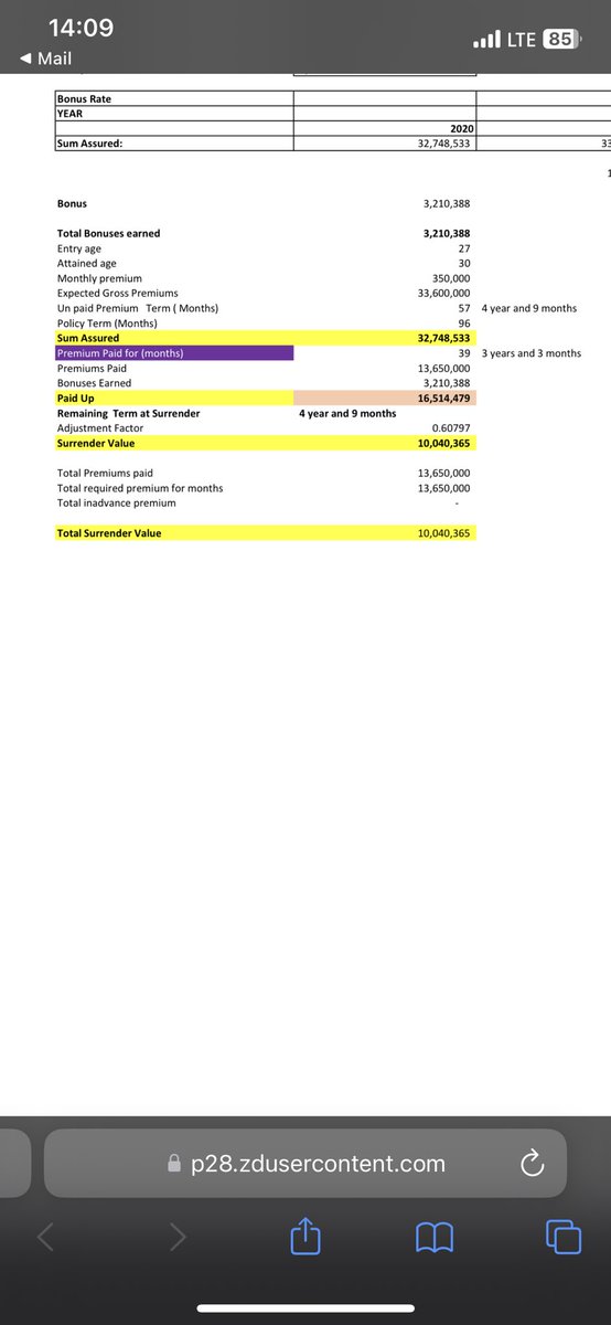 MugabeDarious's tweet photo. Out of Shs.16,860,388 of paid value (inclusive of bonuses) for 3 years, you can only get back Shs. 10,040,365 should you decide to terminate/surrender a policy of 8 years at @PrudentialUG 

@p_muhangi @SpireJim @bmusekese @Obuk_Charles , isn’t this systemic theft?

 Over to you. https://t.co/07Rq5e6UQv