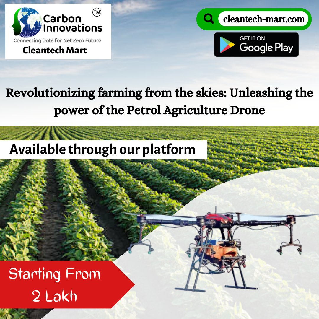 TheDealers8's tweet photo. Introducing the Petrol Agriculture Drone! 🚁🌾

Visit us on :- https://t.co/R6Usn0uCxS

#PrecisionAgriculture #DroneTechnology #FarmInnovation
#ClimateSmartAgri #localfoodproduction
#CleanWaterForAll #HealthyLiving"
#OrganicProducts #EcoFriendly #GoGreen #CleantechMart https://t.co/279PiThnL5