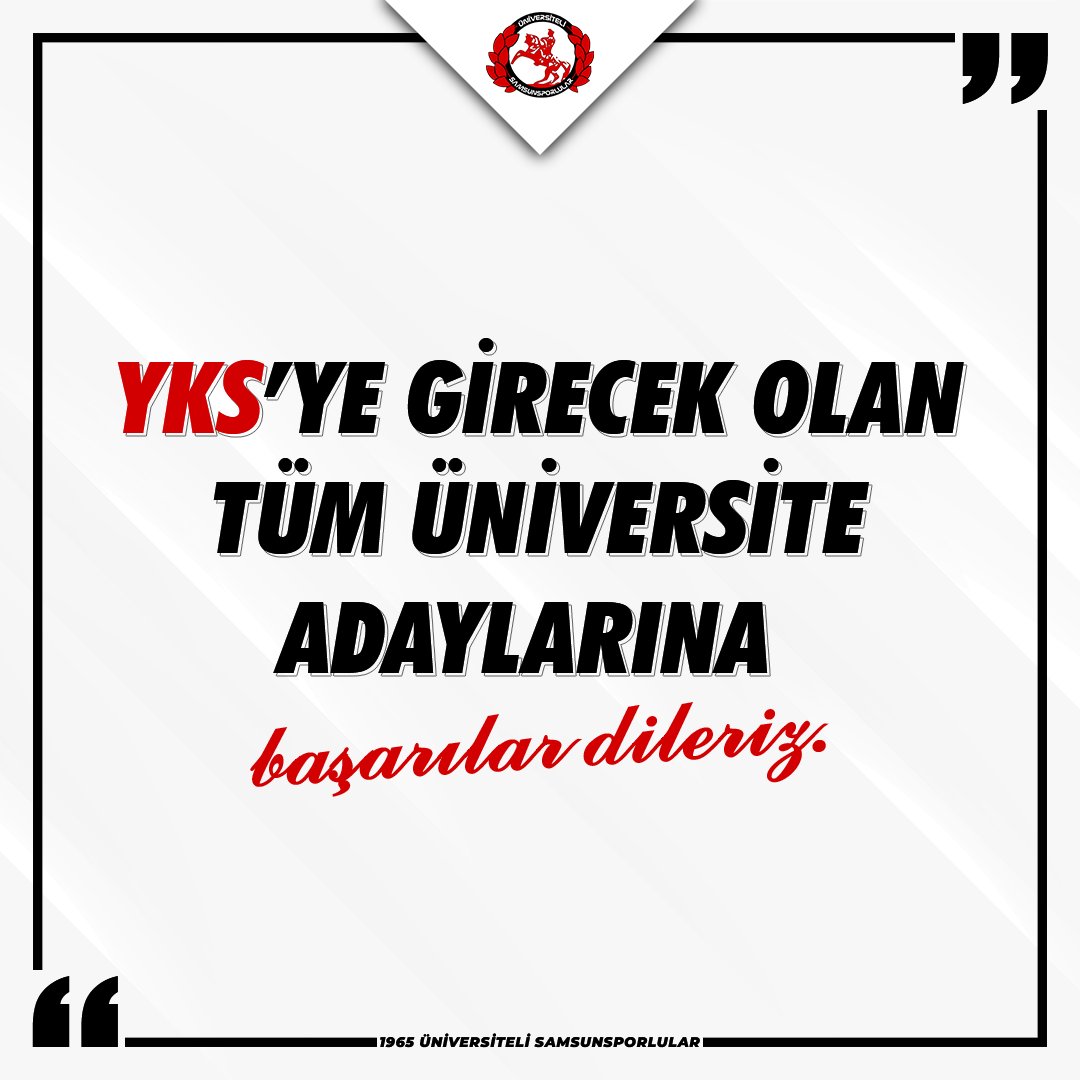 UniSam1965's tweet photo. YKS’ye girecek olan tüm üniversite adaylarına başarılar dileriz.

Şanlı Arma’yı temsil etmen için ülkenin dört bir yanındaki temsilciliklerimizle seni bekliyoruz!

#yks2023 https://t.co/9iNue2C7GK
