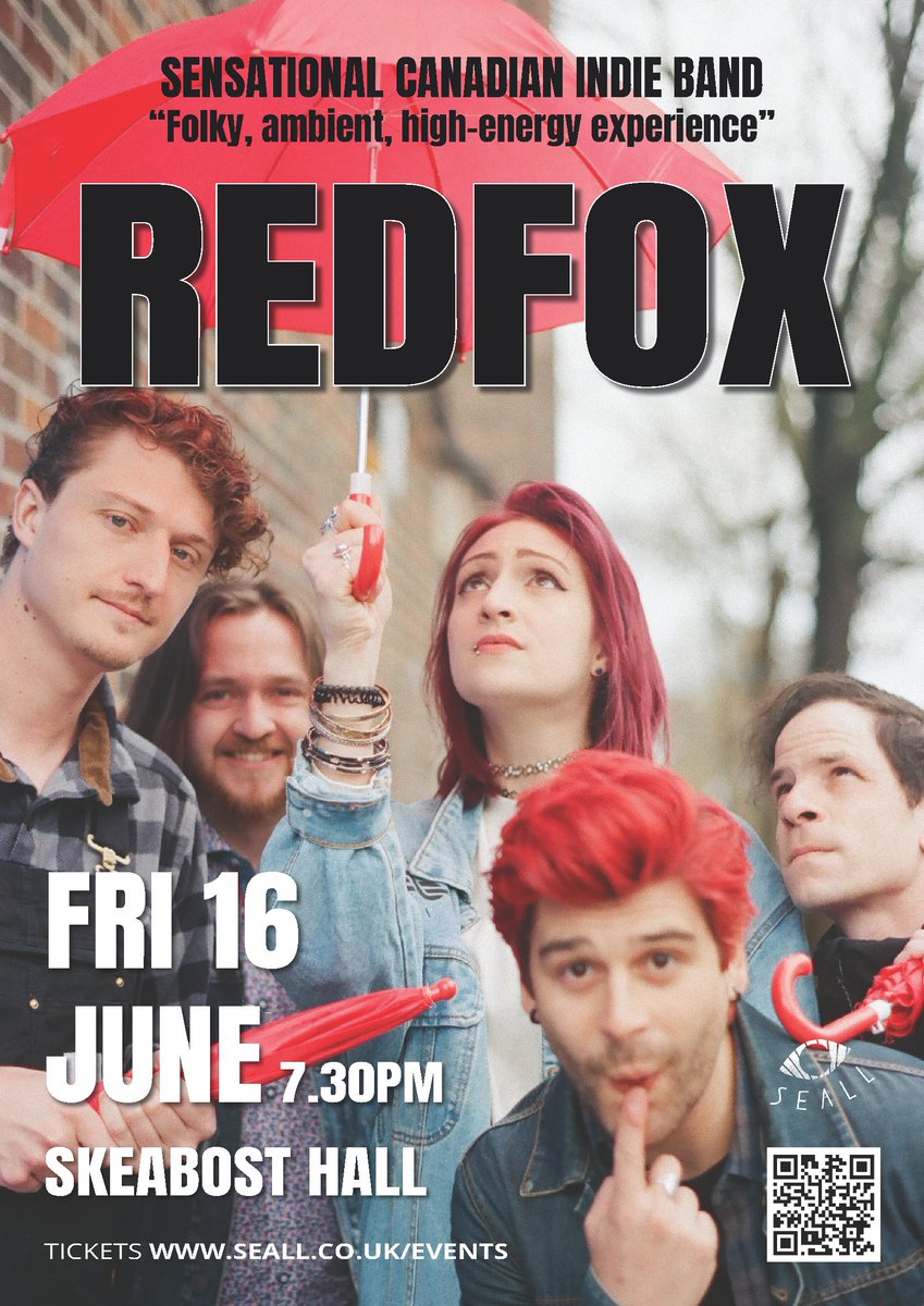 TONIGHT AT Skeabost Memorial Hall 7.30pm Sensational indie band RedFox bring their high energy, ambient, folk-infused sound to the north of Skye as part of their Far and Away UK tour. Tickets seall.co.uk/redfox