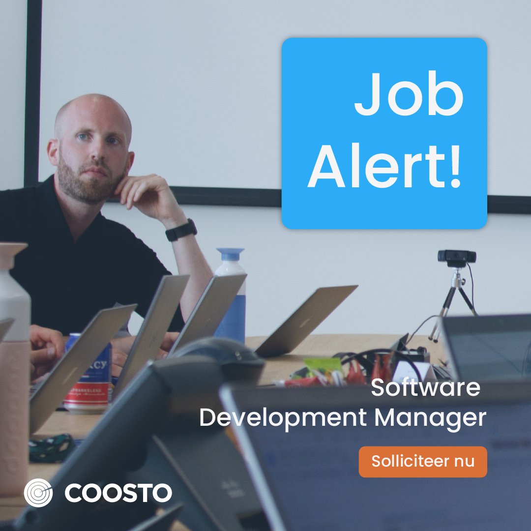 CoostoNL's tweet photo. People skills combineren met kennis van technologie? Dan is de rol als Software Development Manager bij Coosto op het lijf geschreven!

Meer weten over de vacature of direct solliciteren? Dat kan hier: https://t.co/Wtk1iDM6wj https://t.co/2WvXqmjHfy