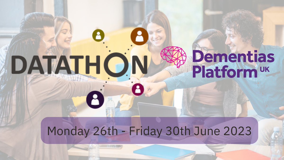 DementiasUK's tweet photo. 10 days away until #Datathon2023!
Datathon 2023 focuses on Cognitive Assessment Tools
Our annual datathons are especially helpful for early-career #researchers who are looking to work in statistical analysis with big data, contributing to advancing #DementiaResearch #DataScience https://t.co/PaJ470LM76