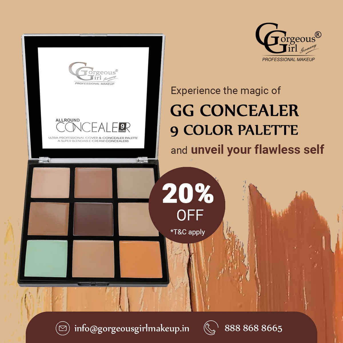 GG_Cosmetics's tweet photo. No more worries about blemishes or discoloration!
This palette is your ultimate solution for achieving a flawless complexion. With nine carefully curated shades, it's a makeup essential for covering up small skin irregularities, banishing dark shadows, and neutralizing redness. https://t.co/TMsEzUtGjW