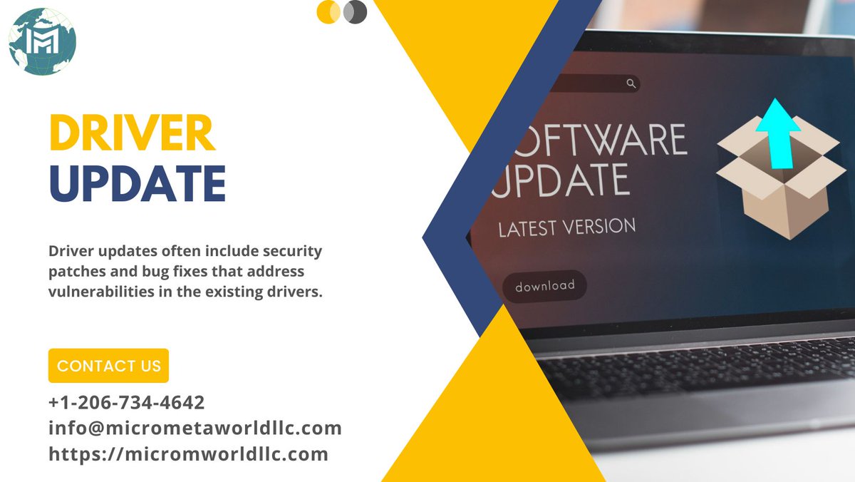 micrometa_world's tweet image. Driver updates often include security patches and bug fixes that address vulnerabilities discovered in previous versions.&quot;

Micrometa World is based on IT services.

#driverupdater #driverupdation #pcdriver #crmsoftware #language #contentwriter #contentmarketing #seoexpert