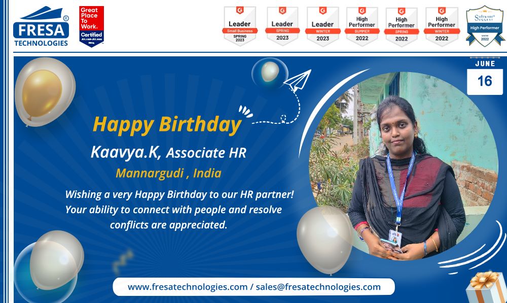 fresatechnology's tweet photo. Please take a look at the link below πto learn more about our company culture.
https://t.co/1v33mf2HbK
#fresa | #freightsolutions | #g2reviews | #LeaderSpring2023 |#LeaderWinter2023 | #AssociateHR | #Associate | #HR | #birthday | #celebration | #employees | #happybirthday https://t.co/DlHDxWPrwr