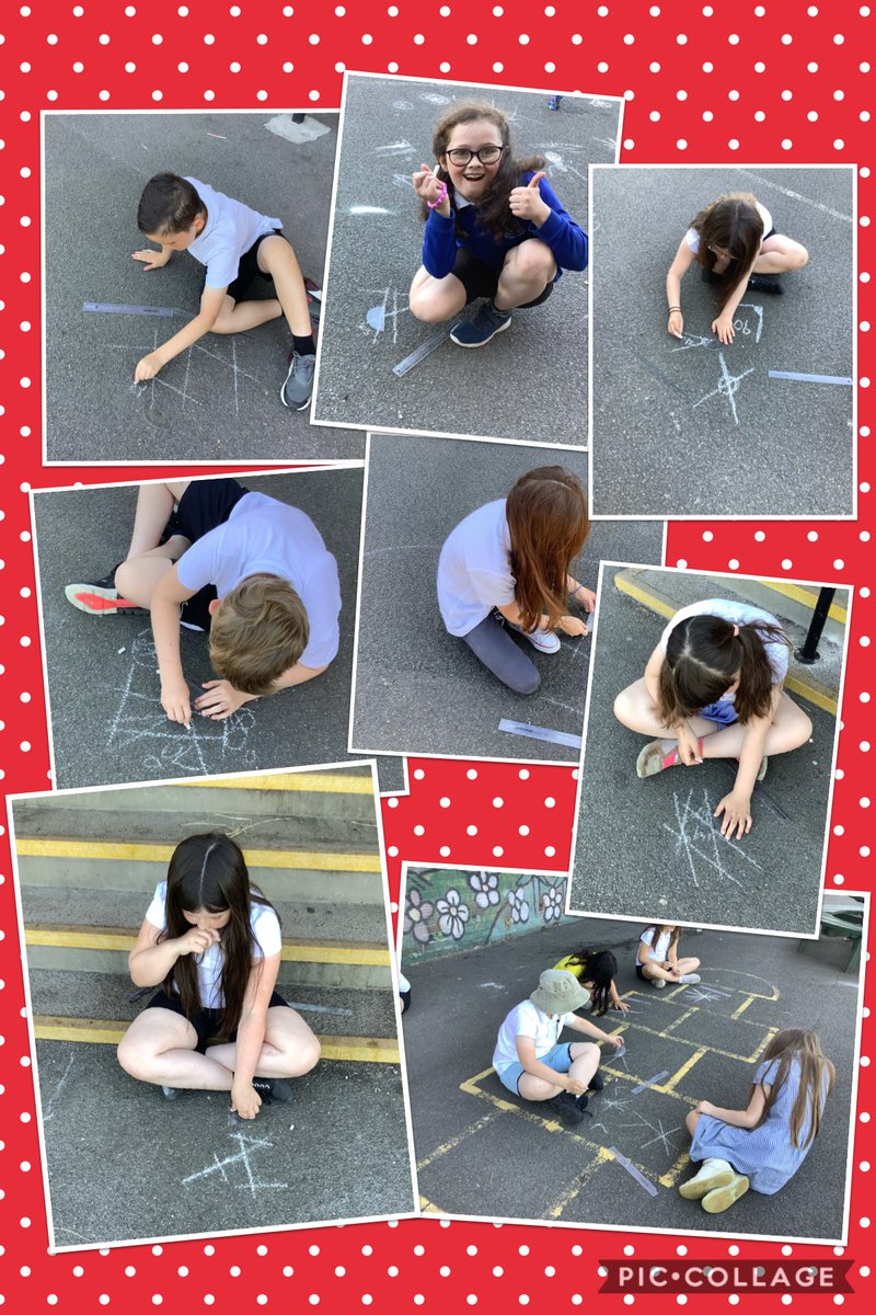 Today we investigated measuring angles in the playground with protractors… We are getting more confident in recognising different types of angles and being more accurate with our measurements 😃!,