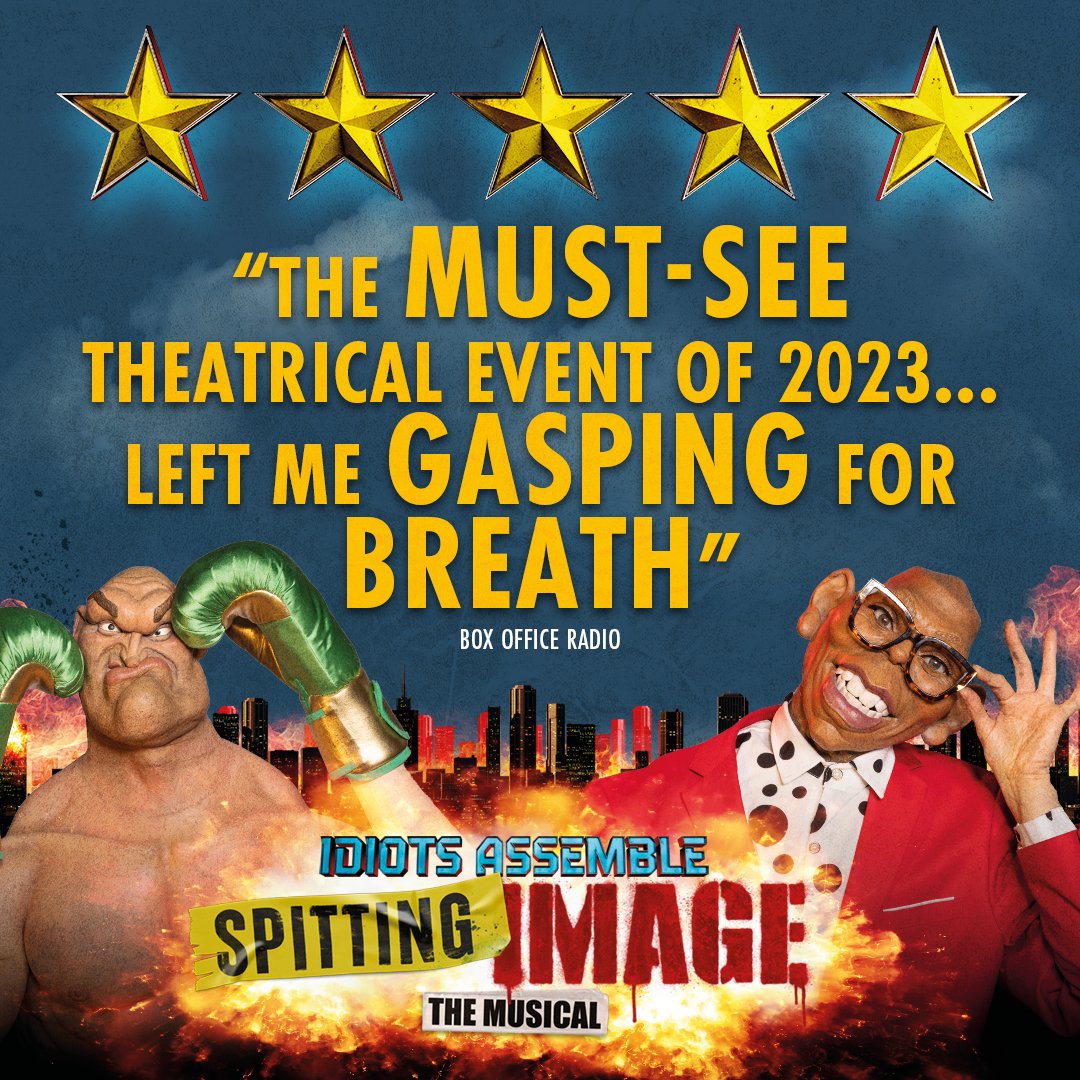 The press night reviews are in!

Come and see the 'outrageously entertaining' Idiots Assemble: Spitting Image The Musical - on sale now! SpittingImageTheMusical.com