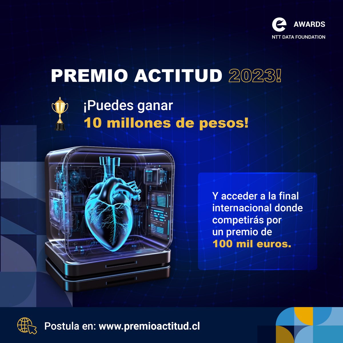 #CHILE 🇨🇱 ¿Quieres dar a tu #startup el impulso que necesita? ¡Con el #PremioActitud puedes ganar 10 millones de pesos!

Postula antes del 23 de junio para tener la posibilidad de quedar entre los proyectos semifinalistas.

premioactitud.cl

@nttdataemeal