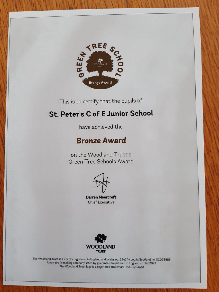 StPetersRud's tweet image. So many awards today! A group from Forest School have completed the Bronze Wild Challenge Award (RSPB) and the school has received a &apos;Schools for Nature&apos; certificate and &apos;Green Trees Bronze Award&apos; (Woodland Trust). Lots to celebrate. #RSPB #RSPBWildChallenge #WoodlandTrust