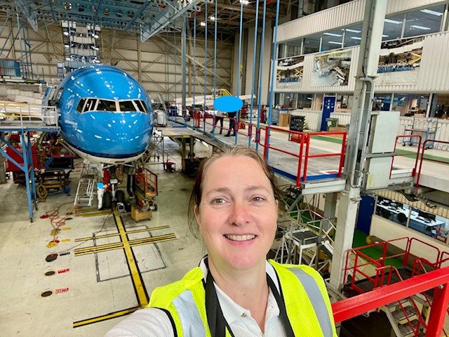 Onze Inspecteurs komen op bijzondere plekken. Hier waren we aanwezig bij de KLM Hangaar om een toegankelijkheidstoets uit te voeren. #ongehinderd #toegankelijkheid #KLM