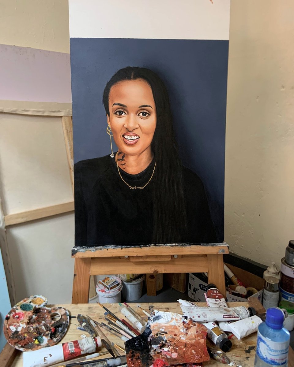 new commission portrait done🎨🖌(oil on canvas) DM for more or contact /0780463326 comment and share are needed