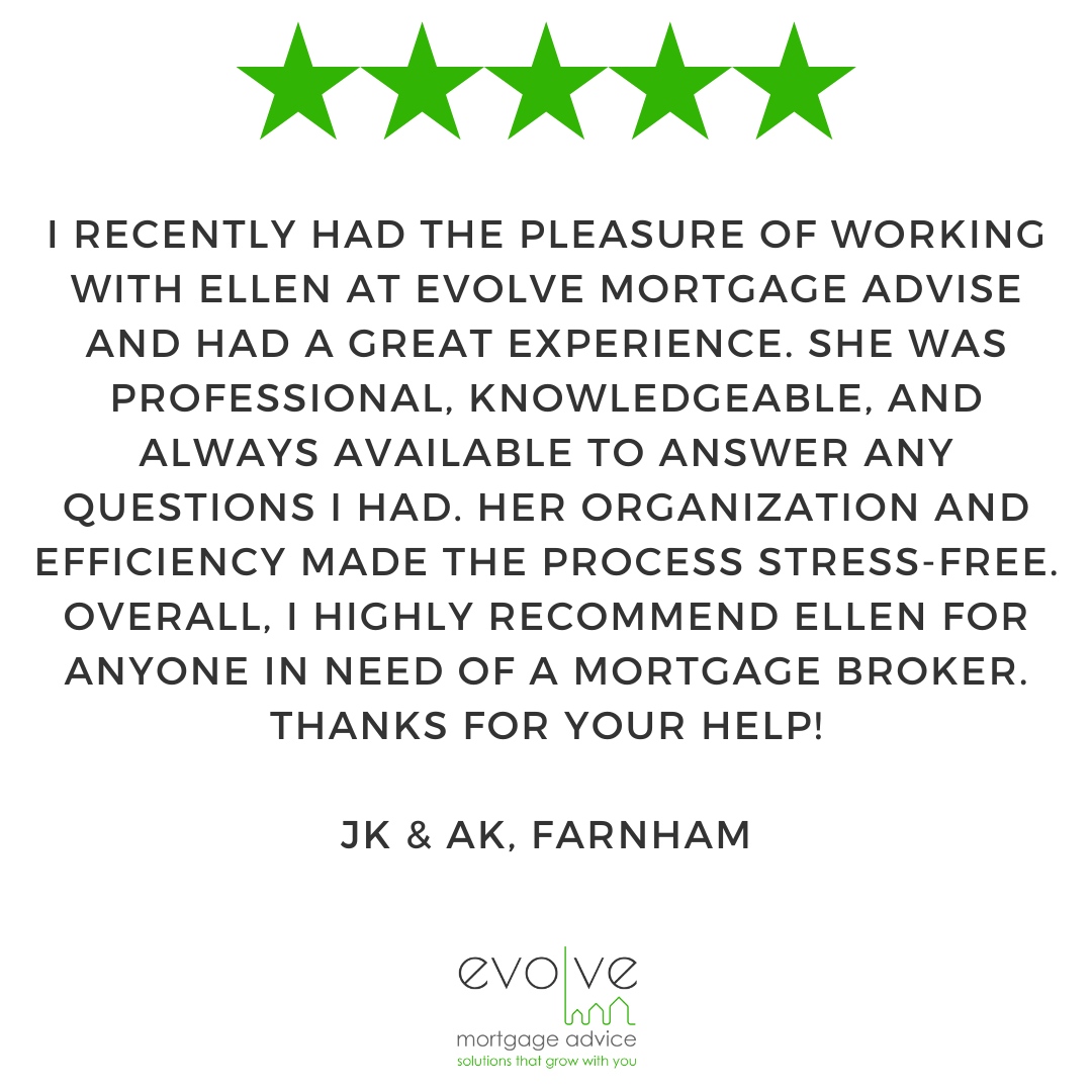 For free mortgage advice: 
☎️ 07823492003 -Telephone appointments available 
📧ellen@evolvemortgageadvice.co.uk

#mortgagebroker #mortgages #broker #adviser #mortgageadviser #mortgageadvisor #farnham #surrey #mortgage #review #thanks #freemortgageadvice #movinghome