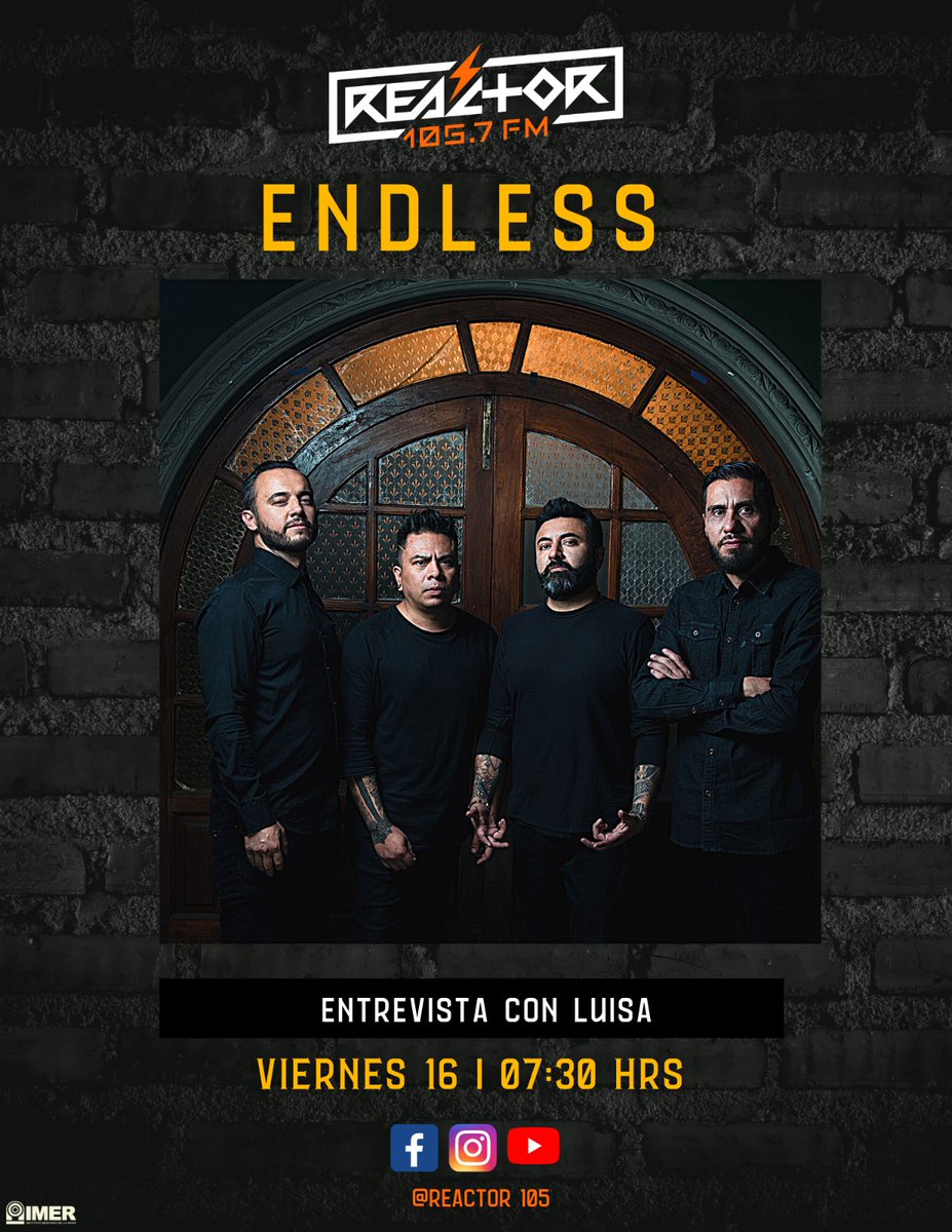 Endlesspostrock's tweet photo. Hoy 7:30am nos escuchamos a través de @Reactor105 en #EstaVivo con @luisalaouija para estrenar nuestro nuevo sencillo. https://t.co/wZYiG8L8GA