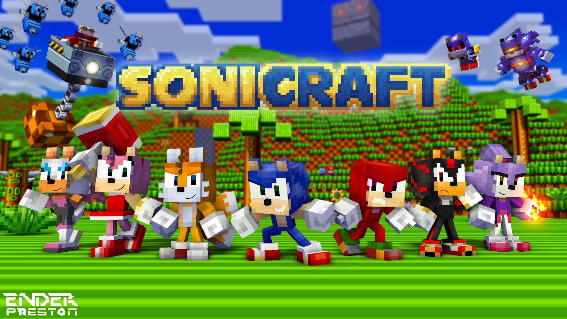 Logotipo De Sonic De Minecraft Minecraft Soniccraft W/ ZaiLetsPlay