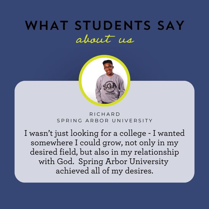 IndependentsMCA's tweet photo. Meet Richard from @SpringArborUniversity and hear what he has to say about his time at Spring Arbor. ⁣ https://t.co/QTj6alE4Km