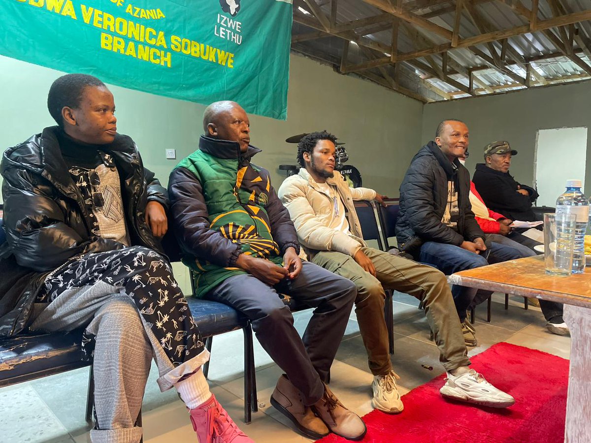pac_president's tweet photo. @MyPAConline Secretary for Publicity and Information, @Azania_msutukaz, Secretary of Finance, @1Seroke and PASMA national President, Aphelele Buku, attending the PAC June 16 commemoration in Cape Town.

#June16
#PAC2024 https://t.co/q9o2g5hf32