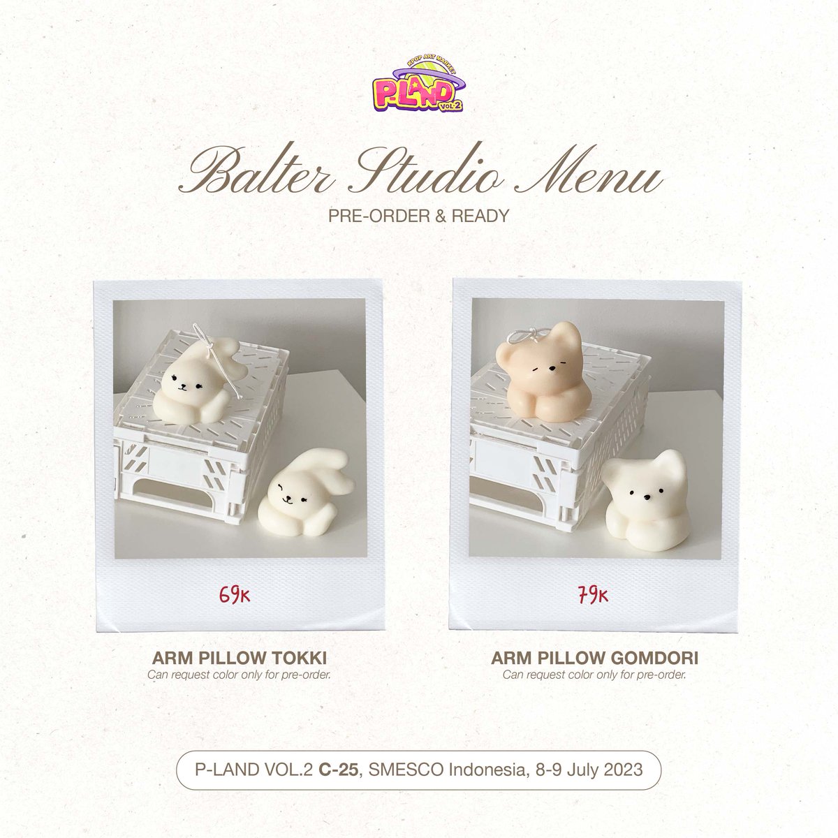 pbutterjs's tweet image. [RTs are appreciated🤍]

Balter Studio is going to #PLANDVol2 !
📅 JULY 8-9
📍 SMESCO Indonesia
🛒 Table C-25 (w/ ROOM875 &amp;amp; 875MART🫶)

Pre-order period: June 16-25

See youuu🤍

#PLANDVol2 
#PLANDVol2_Fanshop 
#PLANDVol2_FanshopCatalog