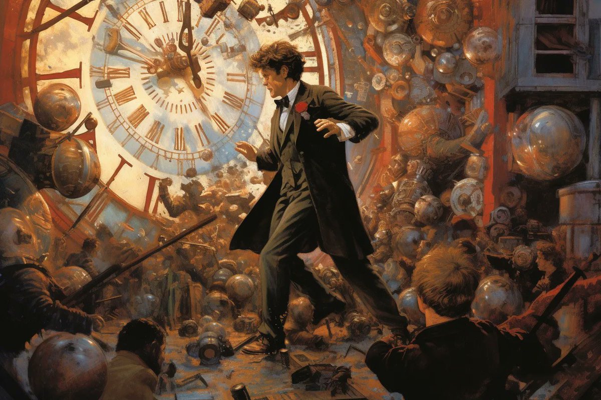 blind_imagery's tweet photo. GM! #ScifiWeek w/ @Badbeanllc Time Warps: Reality shredded at the seams. Past and future collided, blurring the present. Anomalies swallowed the unwary, trapped in temporal rifts. Familiar faces became distorted, memories twisted. The fabric of reality tore into utter chaos https://t.co/SbwvmBEntP