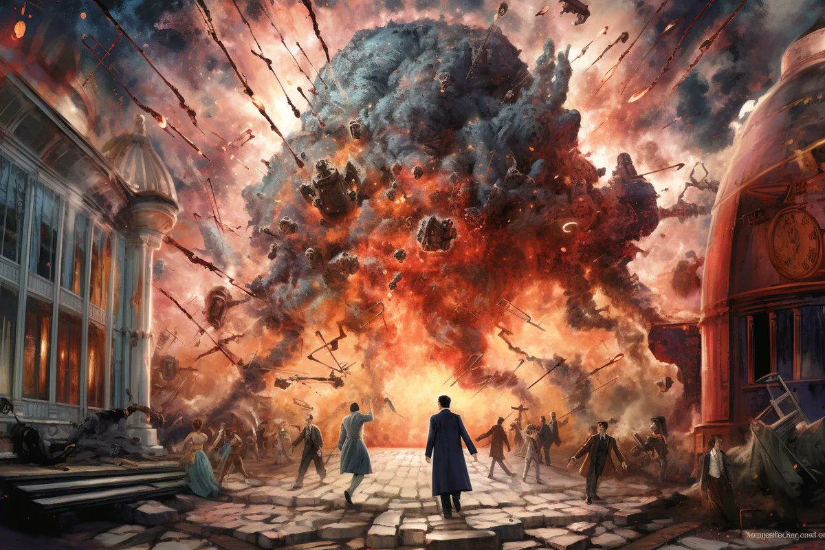 blind_imagery's tweet photo. GM! #ScifiWeek w/ @Badbeanllc Time Warps: Reality shredded at the seams. Past and future collided, blurring the present. Anomalies swallowed the unwary, trapped in temporal rifts. Familiar faces became distorted, memories twisted. The fabric of reality tore into utter chaos https://t.co/SbwvmBEntP