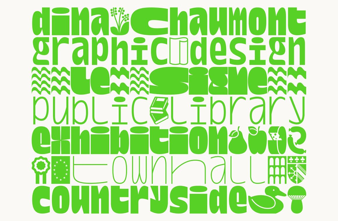 [New Font Release] Dina Chaumont‚ a free font‚ created by b•v-h type for the city of Chaumont bit.ly/3Nf4BvZ #typecache