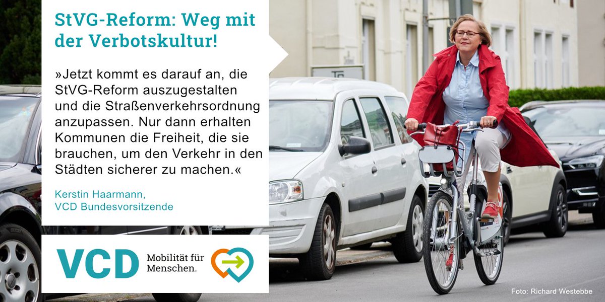 Gut, dass die StVG überarbeitet wird. Wir fordern von der Bundesregierung, ihren Ankündigungen Taten folgen zu lassen, die Verbotskultur des alten Gesetzes zu überwinden und mit einer Novelle der StVO nachzulegen. Kommunen brauchen Freiheit, selbst über Tempo 30 zu entscheiden!