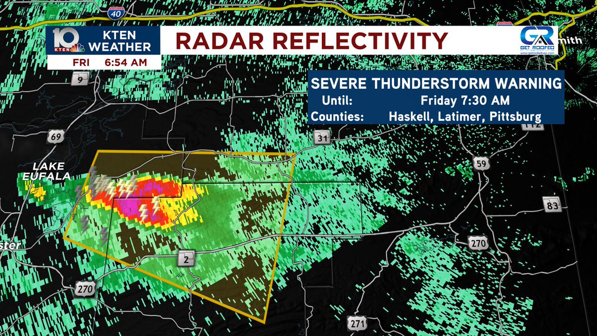 Amber Nowaski on Twitter "SEVERE THUNDERSTORM WARNING for Pittsburg county until 730 this